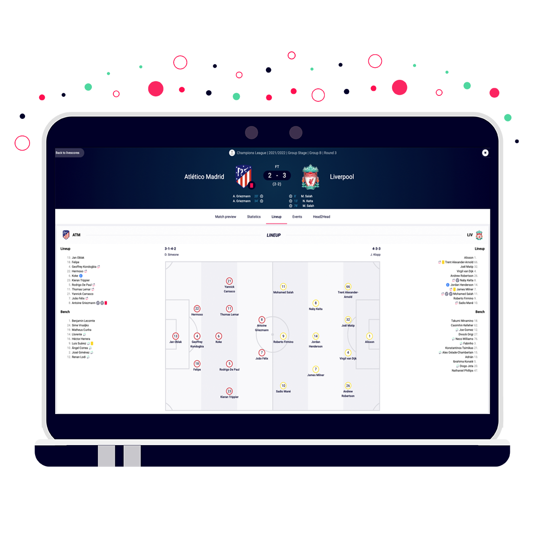 Integriere das Fussball Widget auf deiner Website Sportmonks