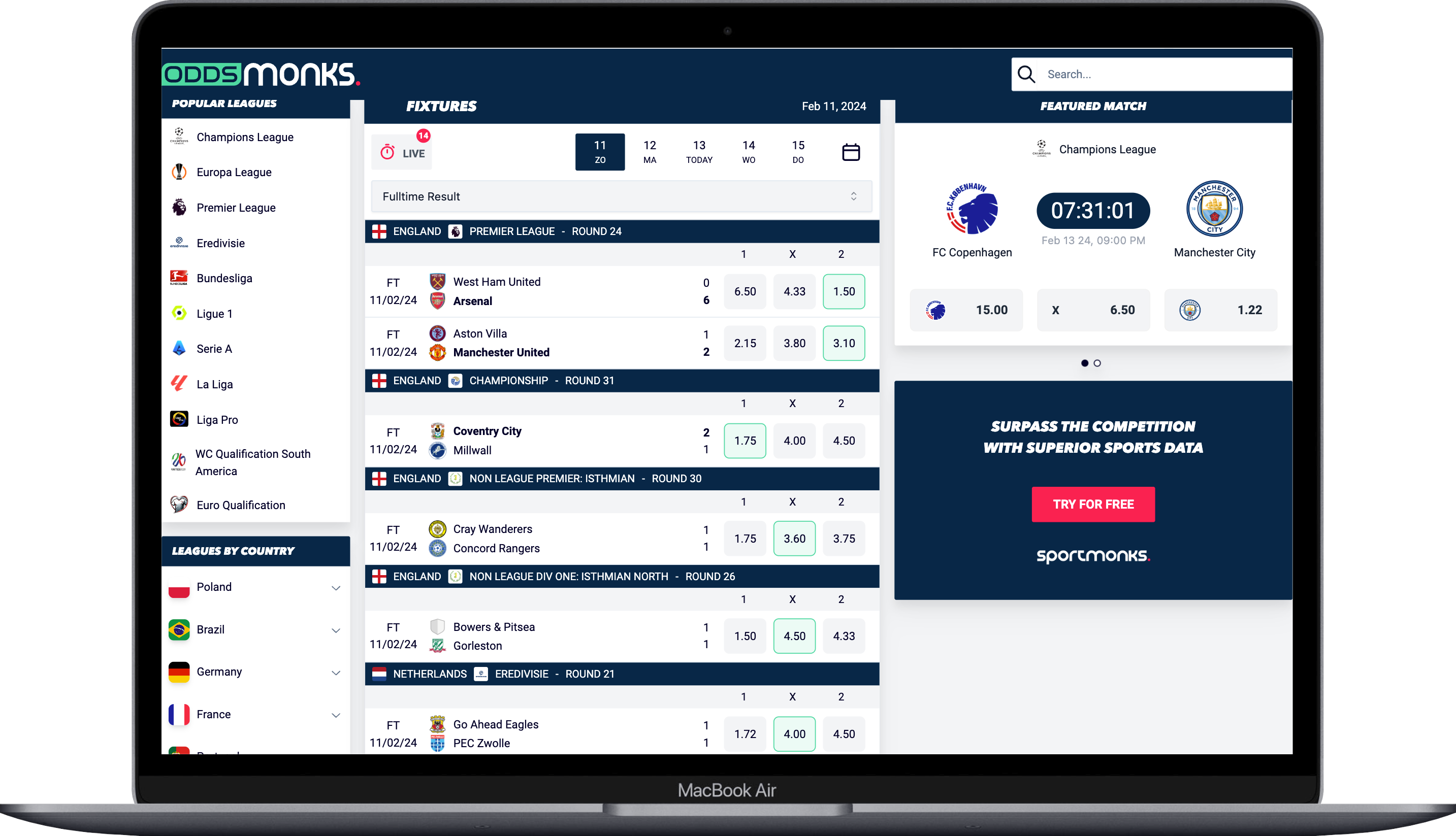 How to build a livescore website with Sportmonks’ Football API