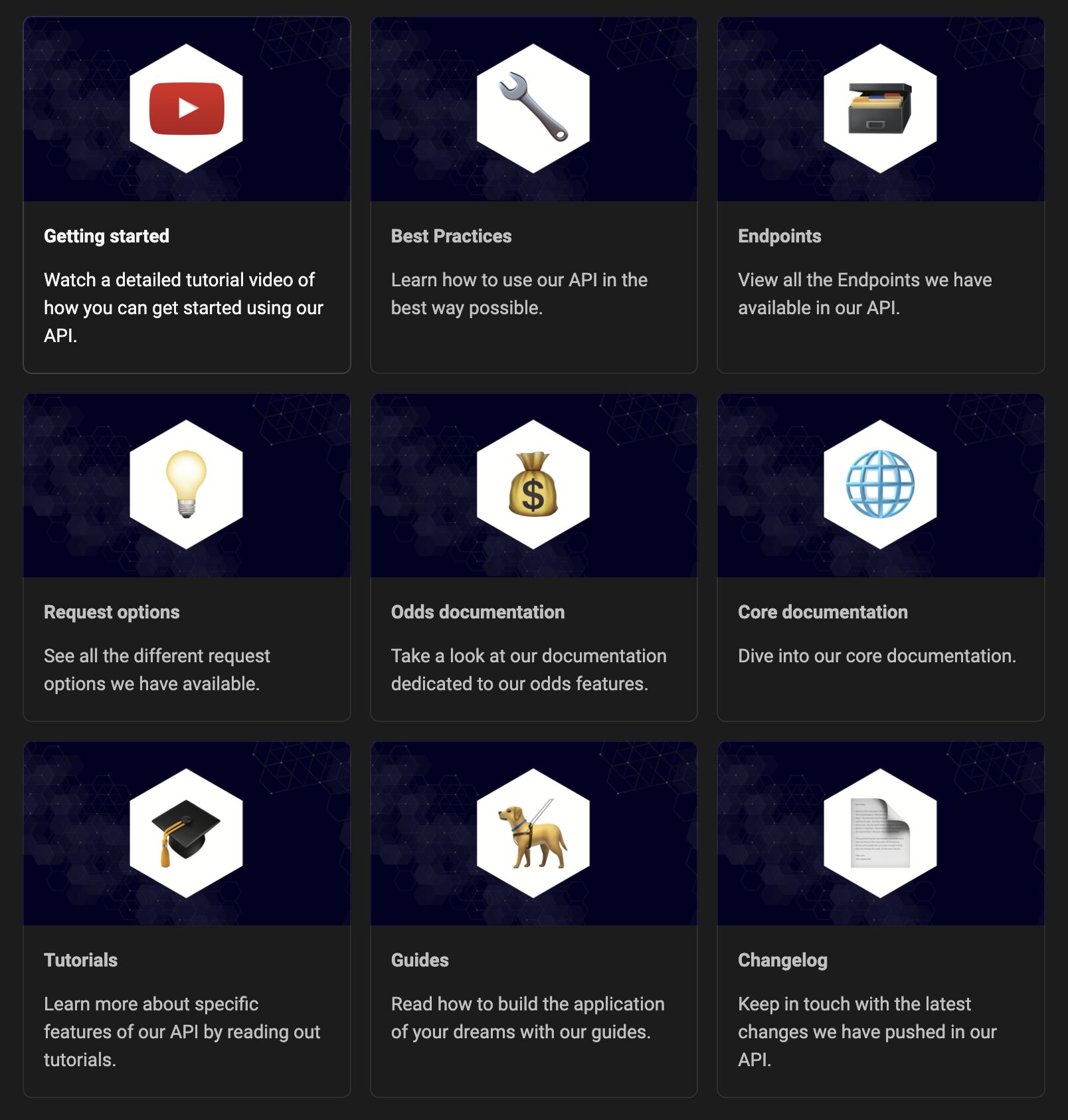 Documentation pages
