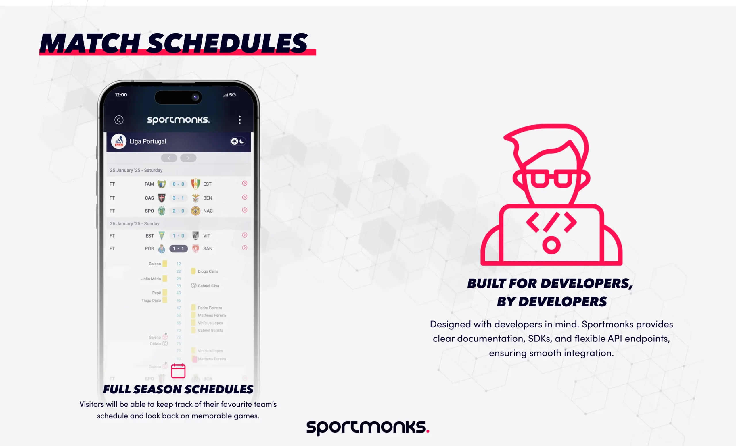 Match schedules
