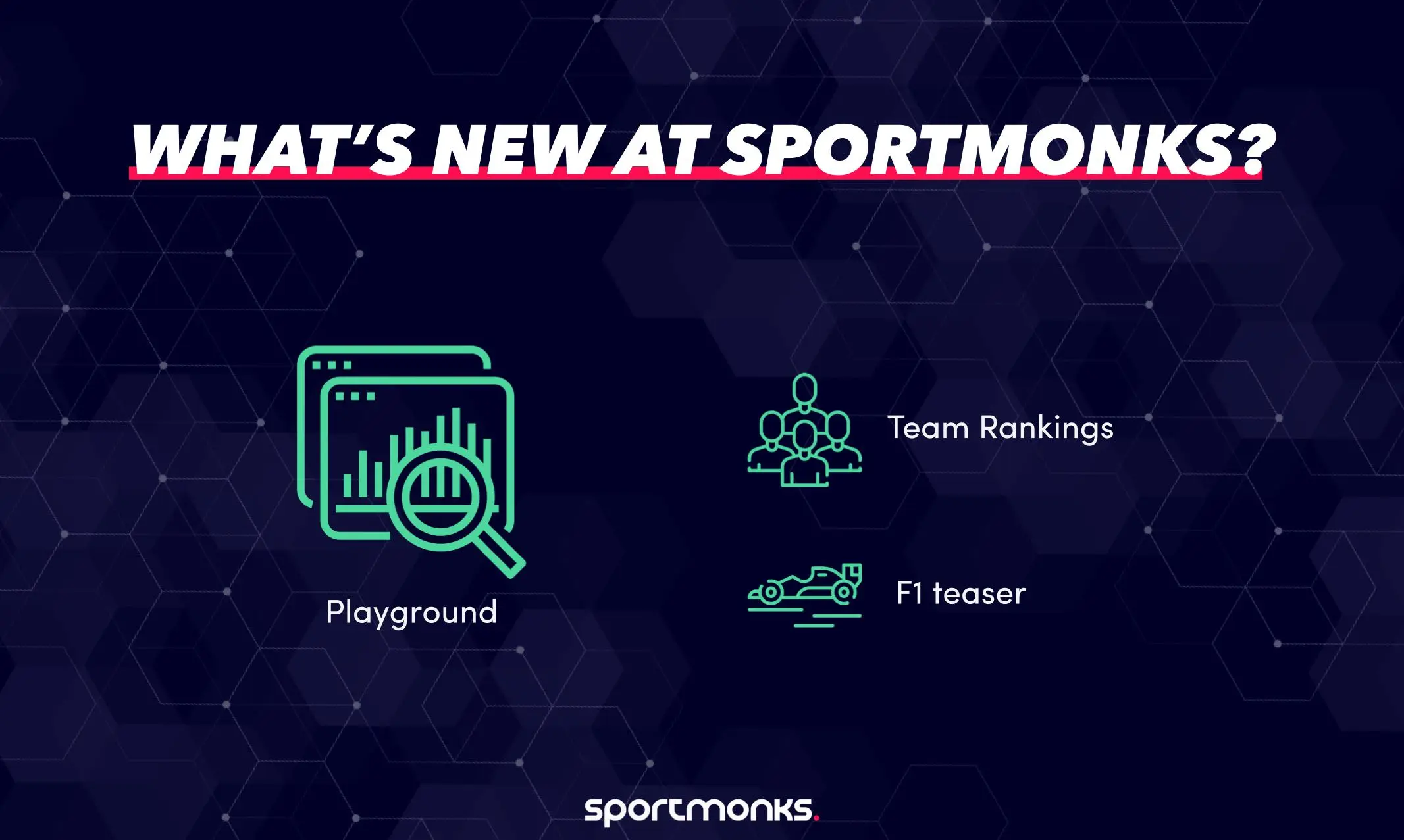 What’s new at Sportmonks: Playground, Team Rankings (Beta) & an F1 teaser