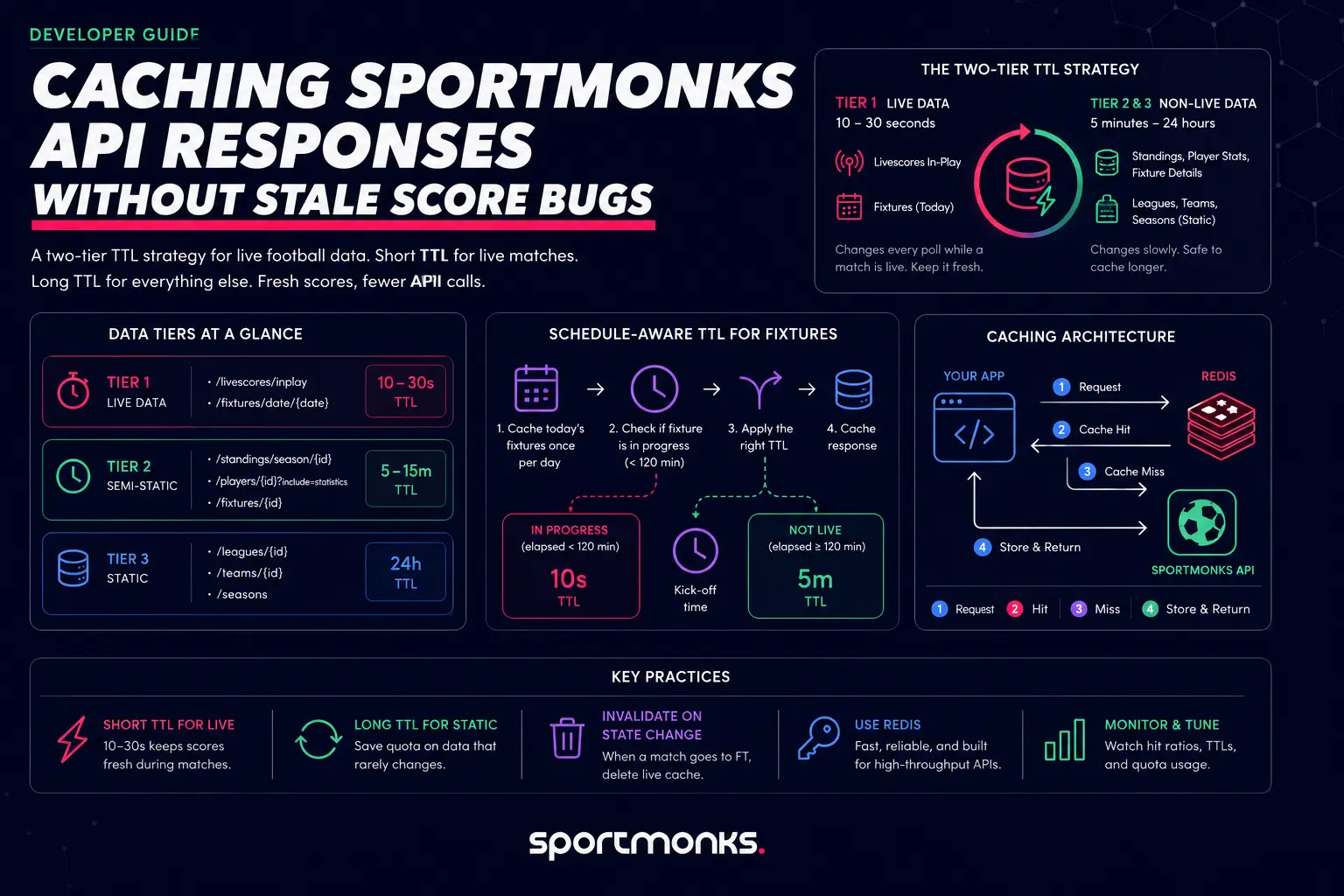 Caching Sportmonks API Responses Without Stale Score Bugs - Sportmonks